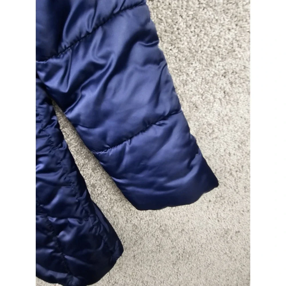 Oshkosh B'gosh Navy Blue Quilted Stylish‎ Puffer Long Jacket Size 12